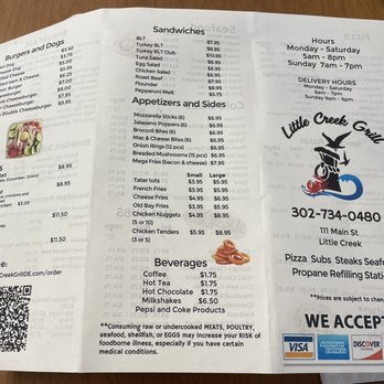 Little Creek Grill - Menu - Pizza Near Me - Dover, Delaware