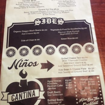 Tacovore - Menu back - Mexican Near Me - Eugene, Oregon