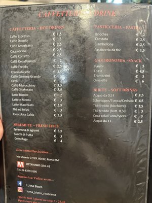 Menu photo 1 Luma Rome, RM Menu photo 1 Luma Rome, RM