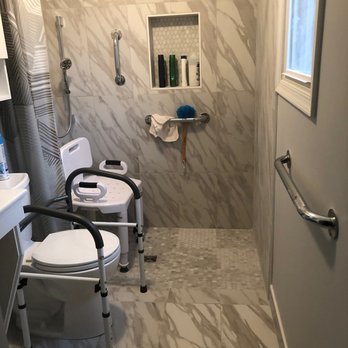 Executive Improvements - Accessible and beautiful bathroom. The picture doesn't do it justice! - General Contractors Near Me - Stafford, Virginia
