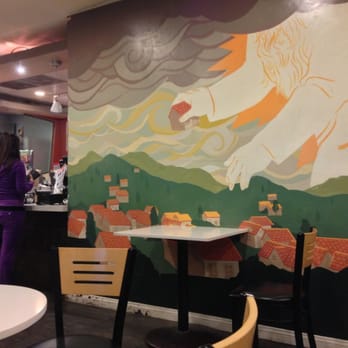 Bon Appetea Cafe - Arcadia - A mural of... God playing Monopoly? - Coffee & Tea Near Me - Arcadia, California