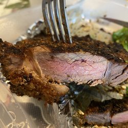 All American Steakhouse - I requested medium rare. This is neither medium nor rare. The moo is nearly gone from this cow.