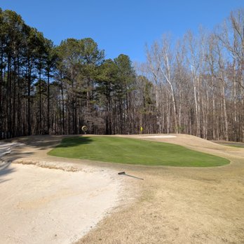BridgeMill Athletic Club - 14th hole. Green complex with large bunker. 2/21/2026. - Sports Clubs Near Me - Canton, Georgia
