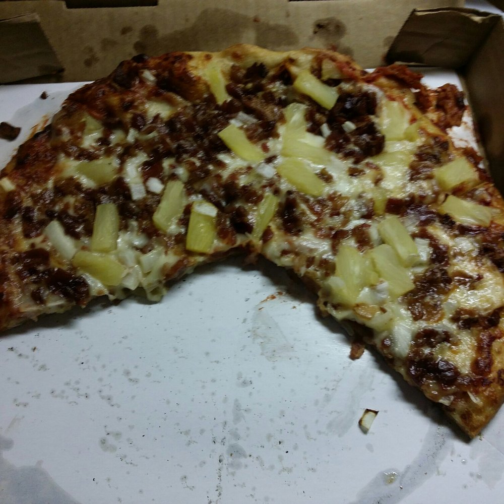 Rainbow Gardens - a half eaten pizza in a box - American Near Me - National City, Michigan Rainbow Gardens - a half eaten pizza in a box - American Near Me - National City, Michigan