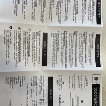 Toothpick - Menu - Asian Fusion Near Me - Torrington, Connecticut