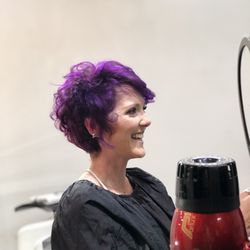 The Pink Door Salon - When Martha first cut my hair all off! Clearly I'm smitten.