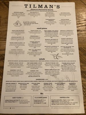 Menu photo 5 Tilman's Charlottesville, VA