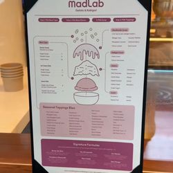 MadLab Kakigori - Menu