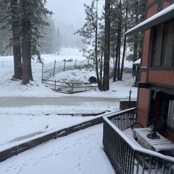 Big Bear Cool Cabins - View of Snow Summit near chair 4, out of the bedroom window!  Great location! - Property Management Near Me - Big Bear Lake, California