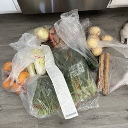 I bought a lot of fruits and vegetables, didnt waste any one the plastic bag I bought a lot of fruits and vegetables, didnt waste any one the plastic bag