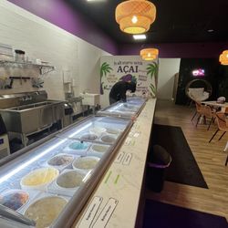 ALOHA! Bowls & Cream - Ice cream and sorbet options, self serve if you want. Pay by the ounce