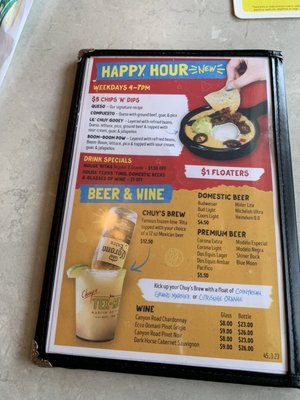 Menu photo 1 Chuy's Greenville, SC