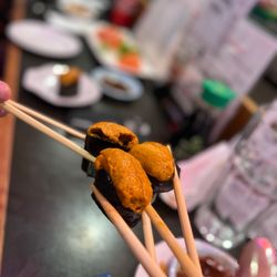 Honda Sushi - Uni cheers!