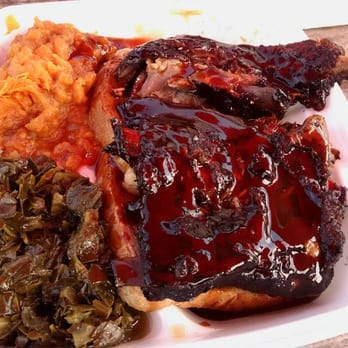 Russell's Quality Food - Ribs, sweet potatoes, & collards for $10... Russell is doing God's work - Barbeque Near Me - Wilmington, Delaware