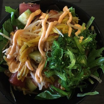 Satomi - Over salad with seaweed salad on top! So good! - Japanese Near Me - Tracy, California