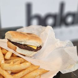 Halal Food - Hearty thin patty grilled burger