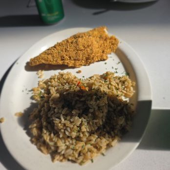 St Roch Market - Fried Catfish w/ Crawfish Rice - Food Court Near Me - New Orleans, Louisiana St Roch Market - Fried Catfish w/ Crawfish Rice - Food Court Near Me - New Orleans, Louisiana