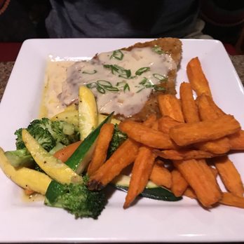 The Bistro - Grouper steamed veggies and sweet potato fries - New American Near Me - Irmo, South Carolina The Bistro - Grouper steamed veggies and sweet potato fries - New American Near Me - Irmo, South Carolina