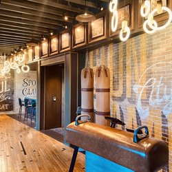 The Sporting Club - Cool entrance with wood floors from the Celtics' practice court!!
