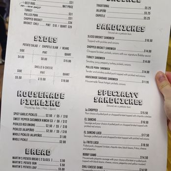 la Barbecue - Menu as of 04.19.2025 - Barbeque Near Me - Austin, Texas