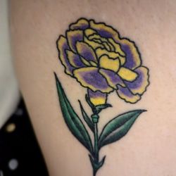 American Classic Tattoo - Carnation with both of our favorite colors