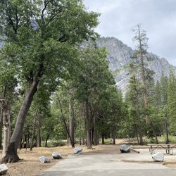 North Pines Campground - Site 111, next to the river and across from the bathrooms