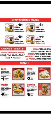 Menu photo 1 Tacos El Superior Tehachapi, CA