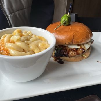 InDemand-Asian Street Food & Burger Bar - Caprese Chicken Sandwich with *Baked Mac and Cheese - Burgers Near Me - Winston-salem, North Carolina InDemand-Asian Street Food & Burger Bar - Caprese Chicken Sandwich with *Baked Mac and Cheese - Burgers Near Me - Winston-salem, North Carolina