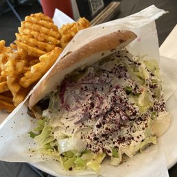 Beef/Lamb Doner Kebab with Waffle Fries