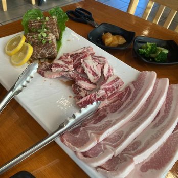 Brother's BBQ - Marinated shortribs, beef fingers, and pork belly - Korean Near Me - San Leandro, California