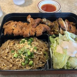 Saya special- chicken Katsu and gaiyang Saya special- chicken Katsu and gaiyang