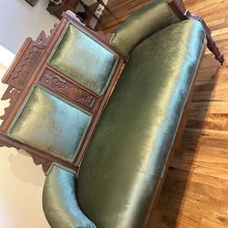 Jason Bonilla Upholstery - Reupholstered antique settee.
