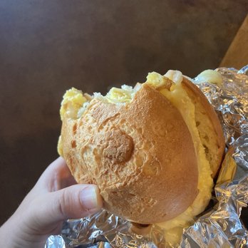Wild Flour Cafe & Bakery - Gluten free breakfast sandwich with egg and cheese! - Bakeries Near Me - Emigrant, Montana