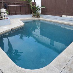 Pool remodel with Tropics Blue (without abalone) mini pebble.