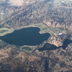 Shawnee Trail Tree Farm - Aerial view of tree farm looking west.