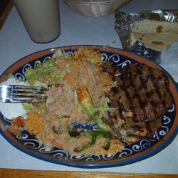 El Jaliciense Restaurant - Carna asada, horchata, fried pinwheels, flour tortilla