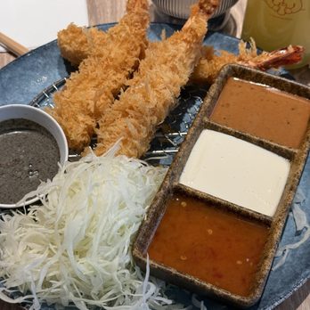 Domoto Katsu And Roll - Ebi with 3 sauces - Japanese Near Me - Closter, New Jersey Domoto Katsu And Roll - Ebi with 3 sauces - Japanese Near Me - Closter, New Jersey