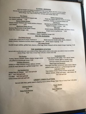 Menu photo 6 Railroad Cafe Myrtle Point, OR