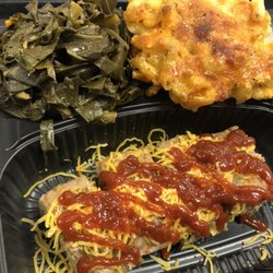 Our Turkey meatloaf dinner with Mac and greens