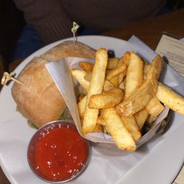 Burger and fries Burger and fries