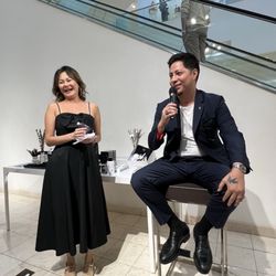 Ala Moana Center - Monica and guest model demonstrating Sisley's Black Rose Mask
