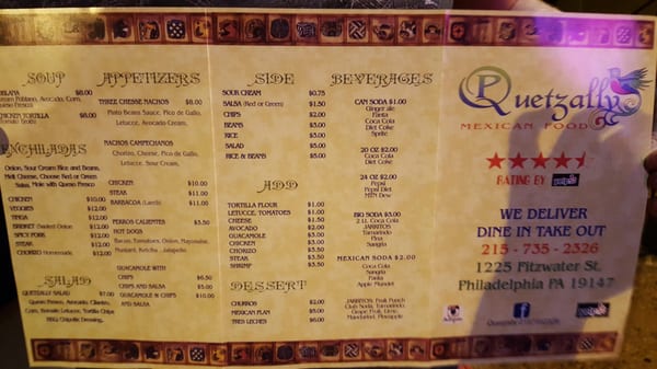 Menu photo 4 Quetzally Philadelphia, PA Menu photo 4 Quetzally Philadelphia, PA
