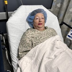 Hudson Regional Hospital - My mom before surgery. Very clean and very nice nurses.