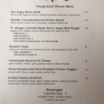 Allred's - Young Adult Menu ( Childrens Menu) - New American Near Me - Telluride, Colorado Allred's - Young Adult Menu ( Childrens Menu) - New American Near Me - Telluride, Colorado
