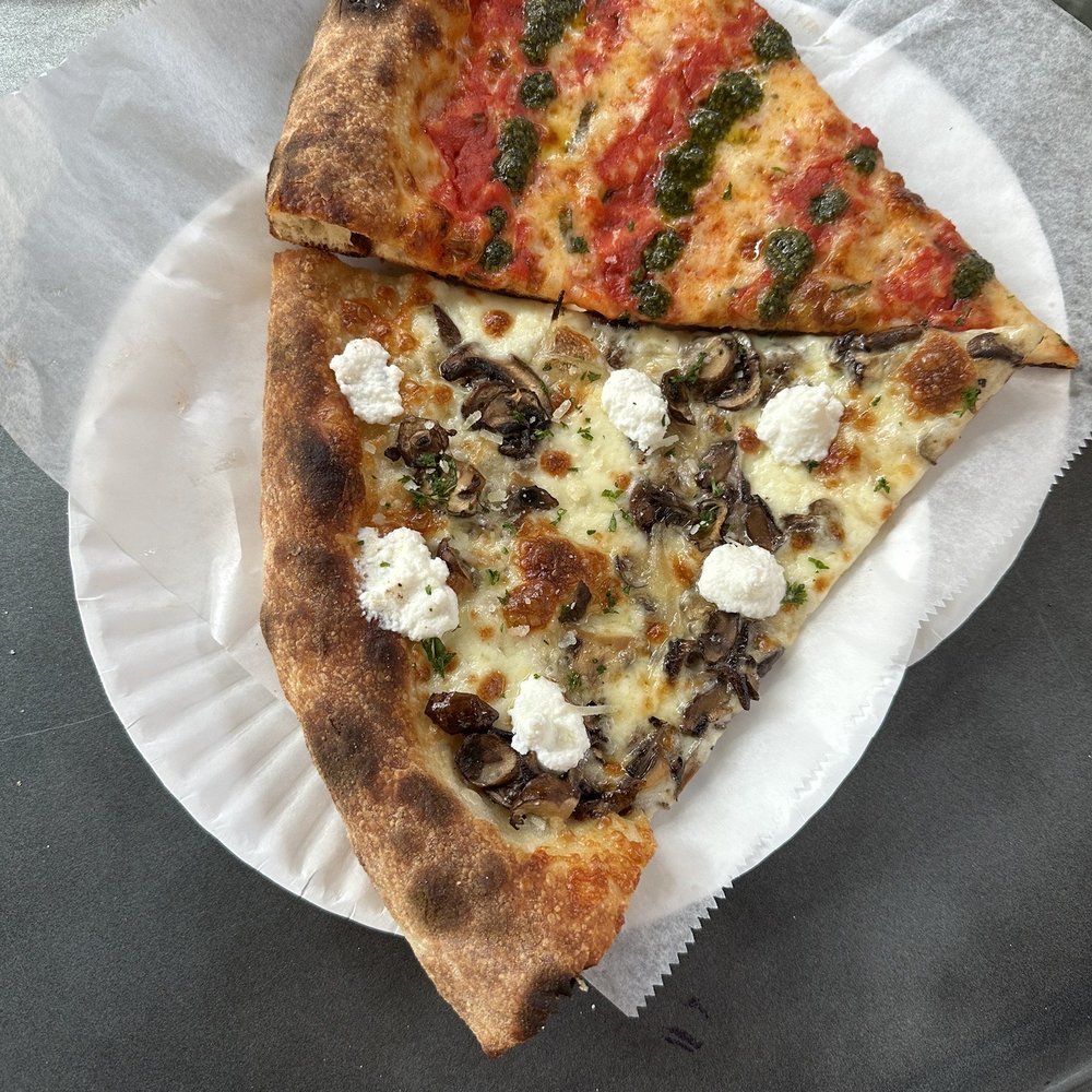 Brooklyn DOP - White pizza with ricotta and mushroom, pesto - Pizza Near Me - Brooklyn, New York Brooklyn DOP - White pizza with ricotta and mushroom, pesto - Pizza Near Me - Brooklyn, New York