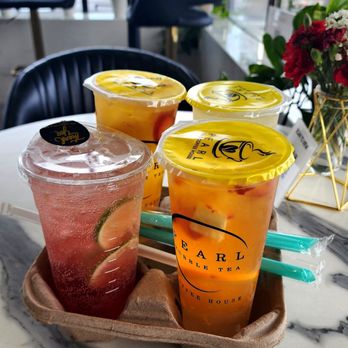 Pearl Tea And Coffee - All the fruit teas are so good. I love tropical fruit tea, add crystal boba, and adjust less sugar :) - Coffee & Tea Near Me - Canton, Ohio
