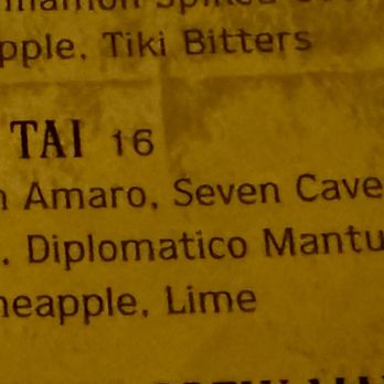 Captain's Quarters - Lofi Mai Tai (menu) - Cocktail Bars Near Me - San Diego, California