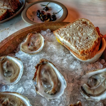 Chez Panisse - La St. Simon oysters on the half shell with mignonnette sauce - New American Near Me - Berkeley, California
