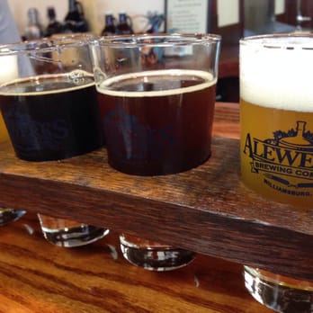 Alewerks Brewing - Flight AFTER my tasting! Bam! - Breweries Near Me - Williamsburg, Virginia