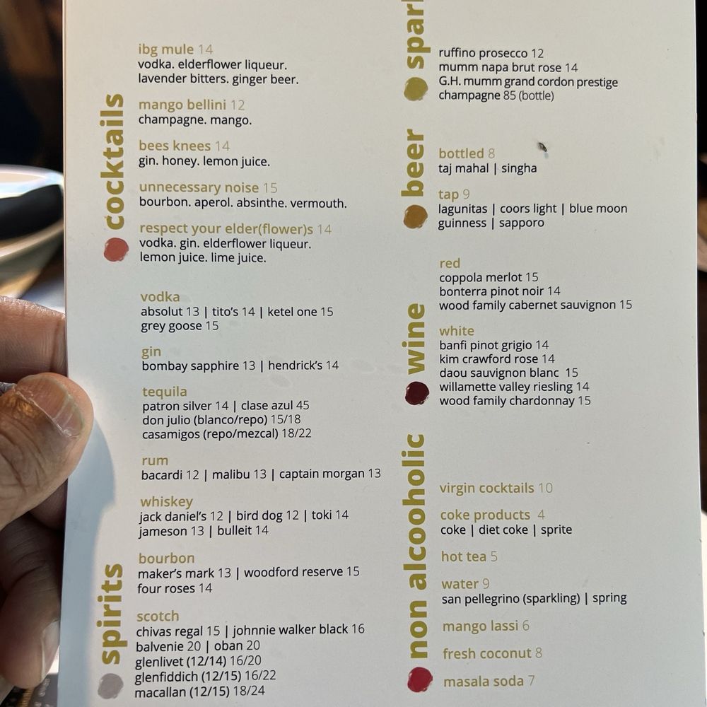 Inchin's Bamboo Garden - Bar Menu - Chinese Near Me - Dublin, California